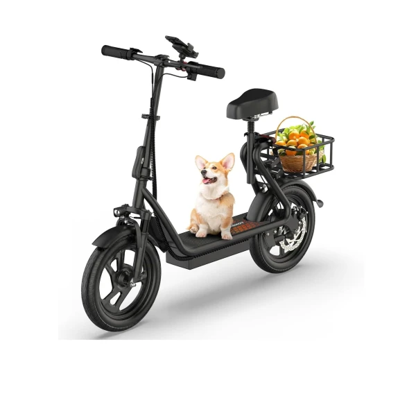Scooter Eléctrico Plegable 350W/500W hasta 22MPH con Asiento, Suspensión Dual y App's foto | ThiagoShop |  BizneCubano